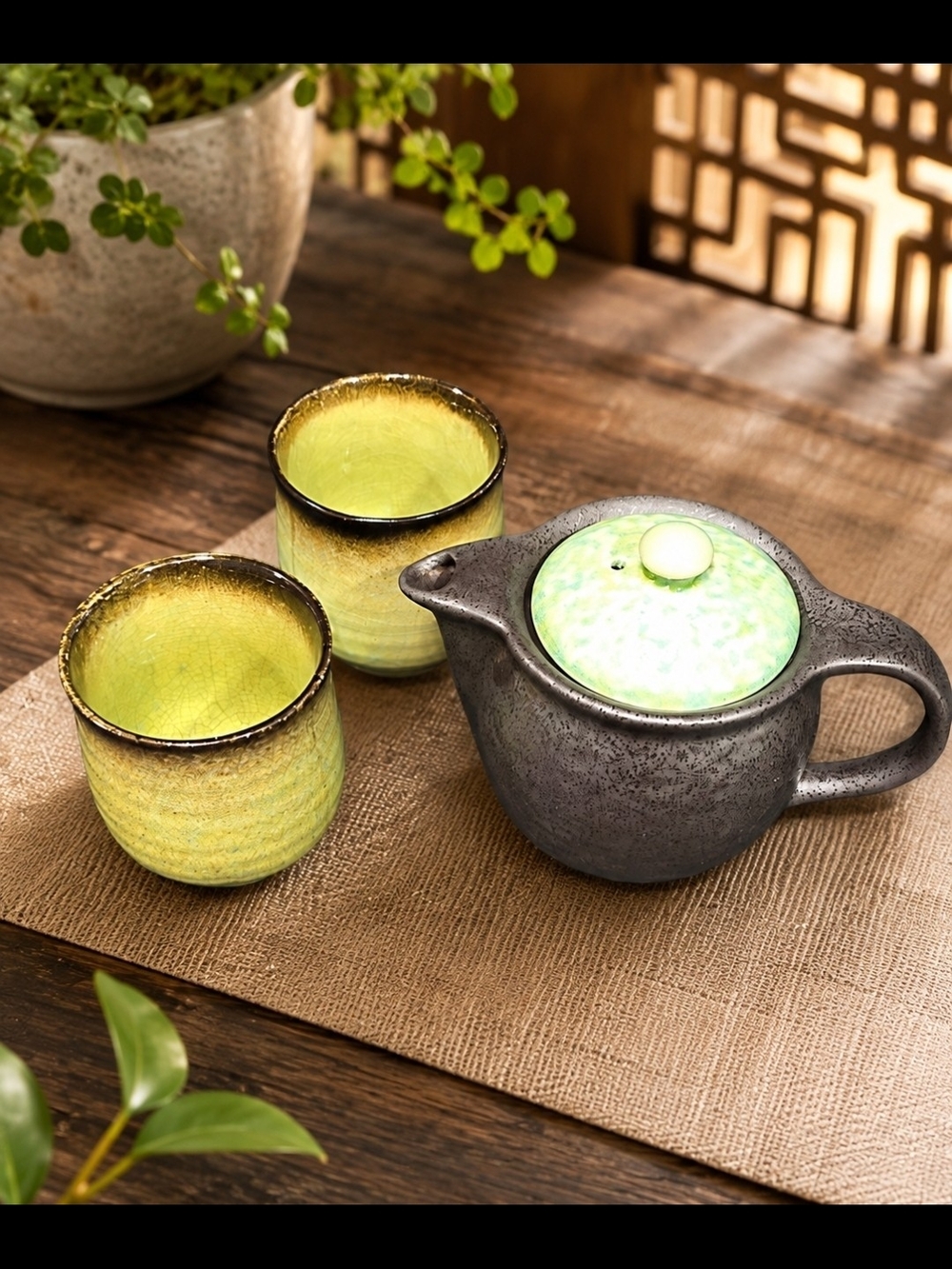 Kotobuki Japanese Stoneware Ceramic Tea Set